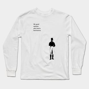 Jane Austen Pride and prejudice minimalist art and quote. Long Sleeve T-Shirt